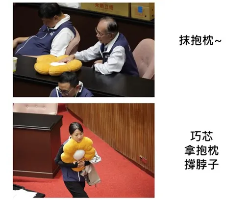 抱「陳超明鼻屎枕」撐脖? 徐巧芯自爆「剛拿來睡覺」:上面都是乾淨的