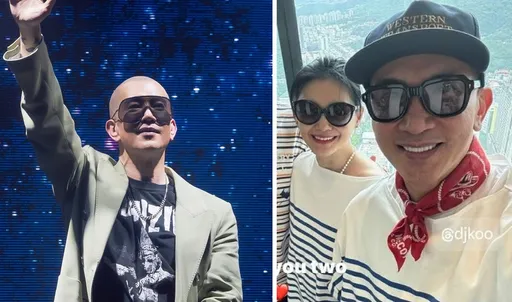 大S具俊晔条纹情侣装有夫妻脸!高空大啖铁板烧恩爱庆功