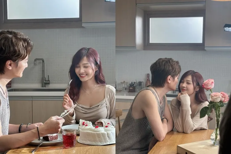 阿沁跟「樂天女孩」紫庭有親密戲。晴空未來提供