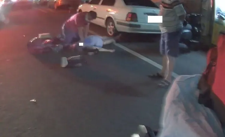 警消到場CPR，將人送醫。讀者提供