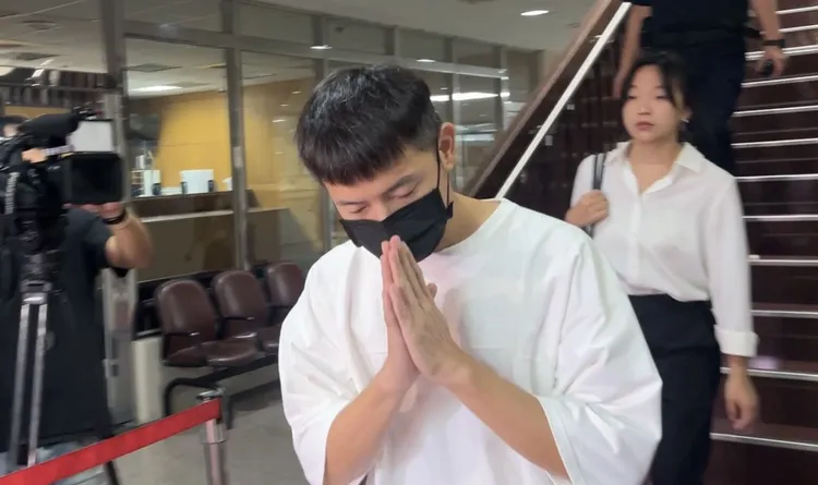 宥勝今年4月庭訊模樣。陳彩玲攝