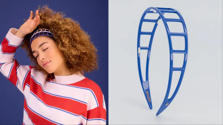 梯形鏤空水晶髮箍，6900元。品牌提供