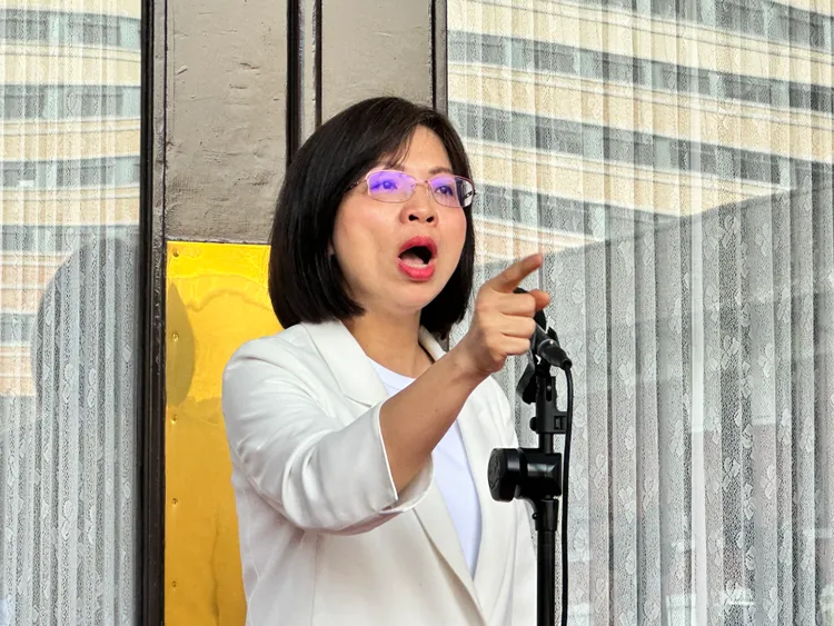 林淑芬為蘆洲大動肝火。潘袁詩羽攝