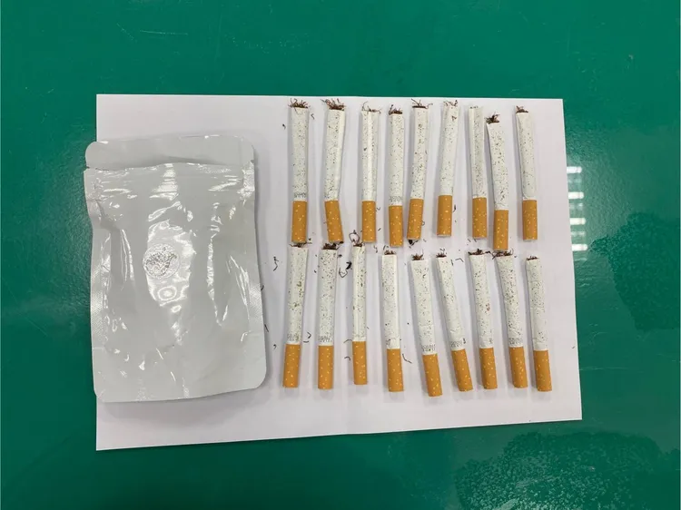 警方查獲彩虹菸。桃園警分局提供