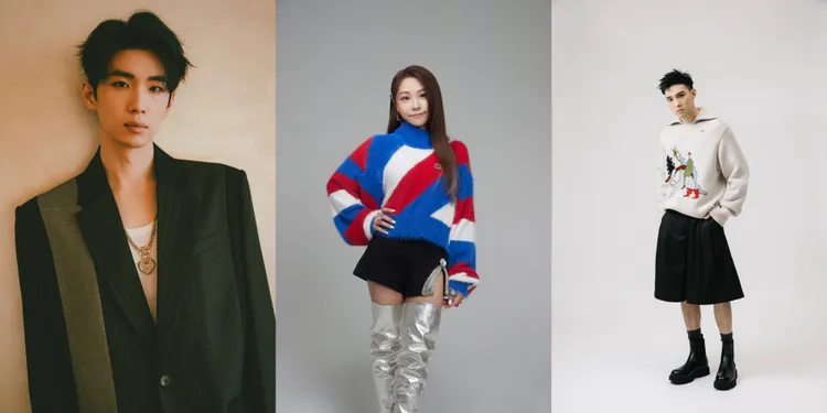 黃偉晉（右起）攜手艾薇和曹楊打造獨家合作舞台，帶來特別表演。Hit Fm聯播網提供