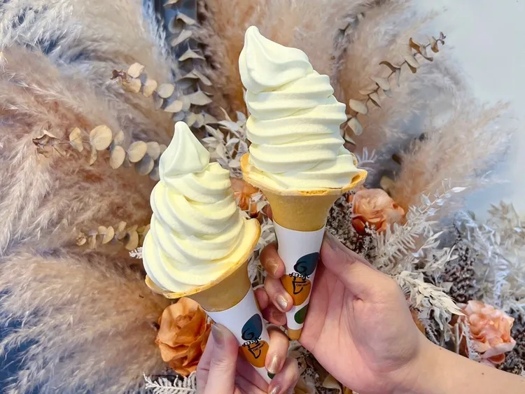 香草牛奶霜淇淋。OK mart提供