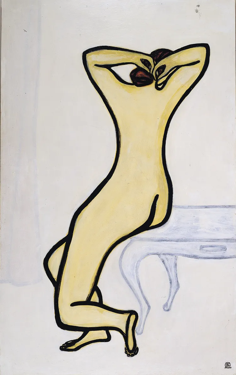 常玉1950至60年代經典裸女系列作品《入浴》。富邦美術館提供
