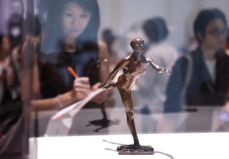 羅丹的雕塑觸動人心。彭欣偉攝