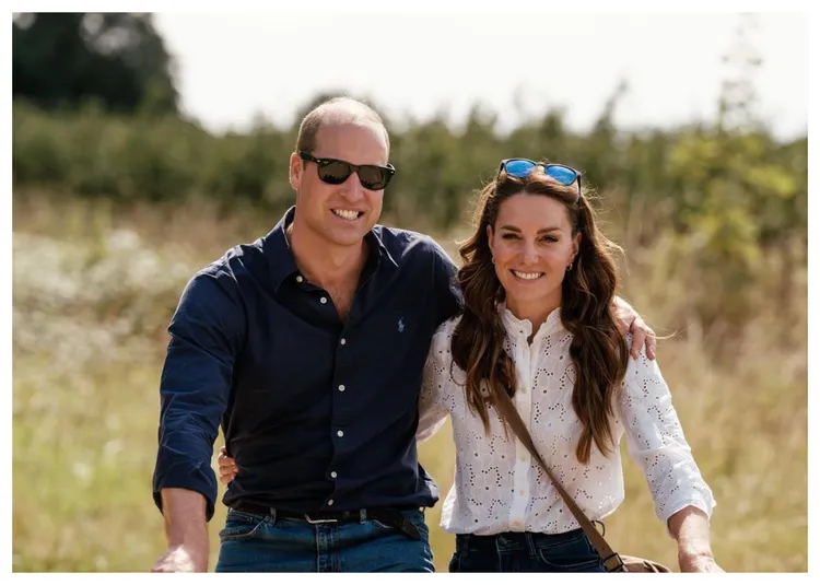 威廉王子（左）在妻子凱特王妃（右）與父親查爾斯三世罹癌之際，同時照顧家庭與兼顧皇室義務，讓他好感度大增。翻攝princeandprincessofwales IG