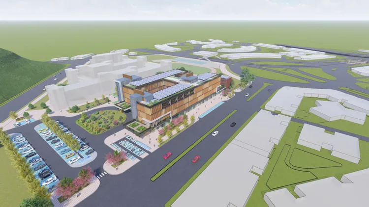 「高雄市鼓山區長期照顧服務園區ROT+BOT案」願景圖。市府提供