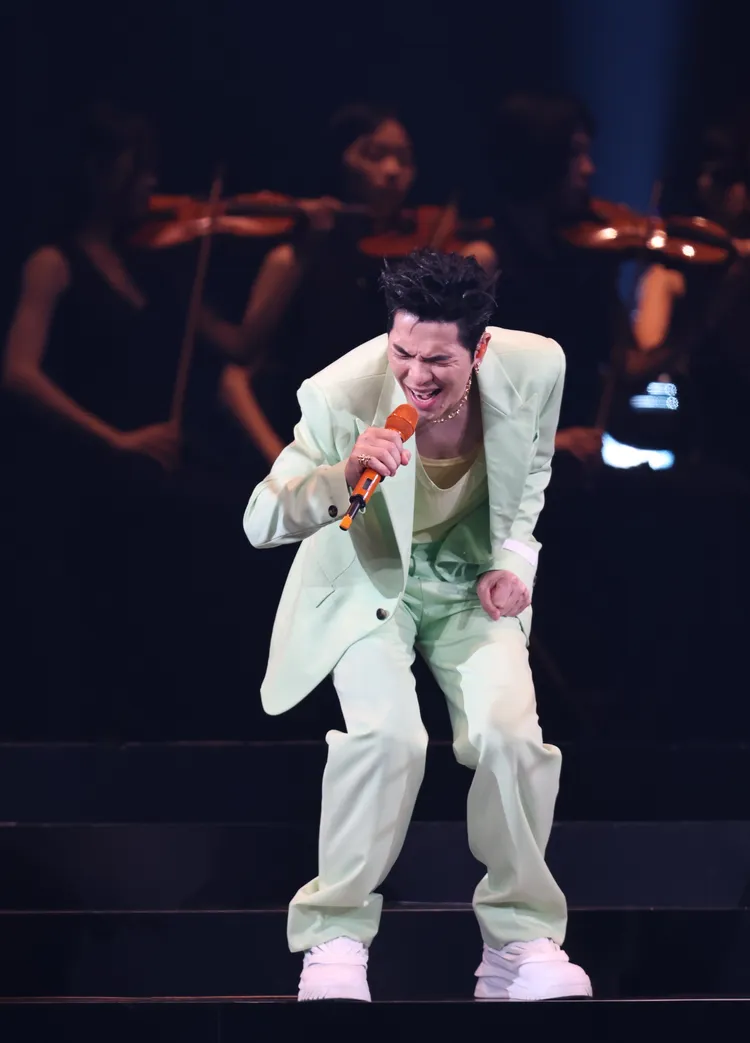 蕭敬騰帥氣現身台北小巨蛋。彭欣偉攝