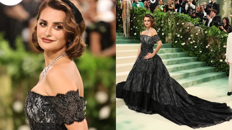 潘妮洛普克魯茲身著香奈兒禮服搭配品牌珠寶。品牌提供