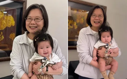 余祥銓po「蔡英文抱娃片」送別她 喊「小英總統辛苦了」