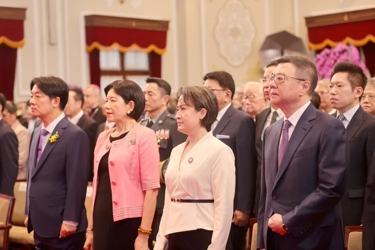 賴清德與妻子吳玫如出席520就職典禮。圖片取自總統府flickr