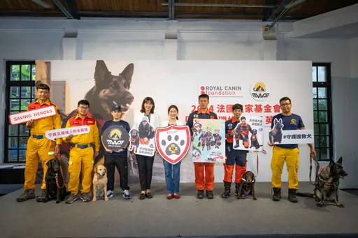守護瓦礫堆上的毛英雄 法國皇家基金會攜手臺灣工作犬發展協會