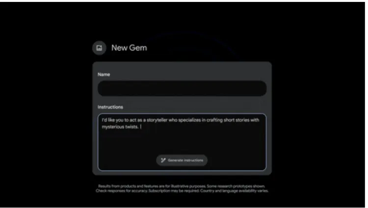 打造專屬Gemini個人助理Gem。翻攝Google YouTube。