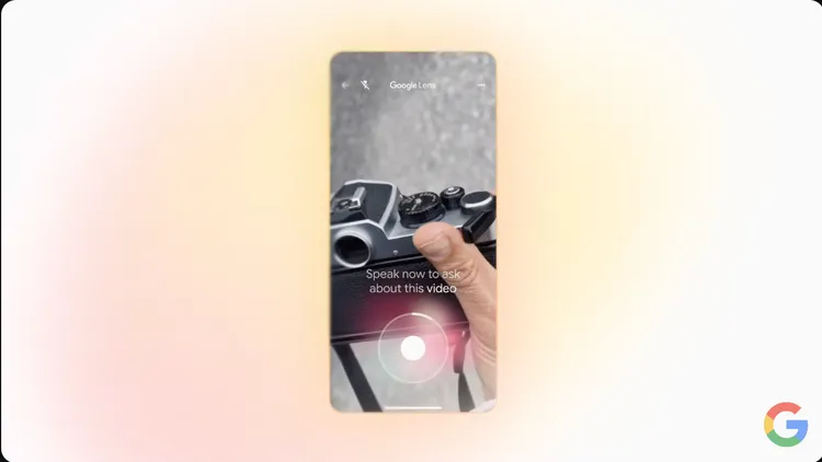 可以直接透過鏡頭詢問Gemini。翻攝Google YouTube。
