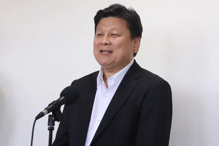 國民黨立法院黨團總召傅崐萁表態要28日完成所有立法。資料照片 彭欣偉攝