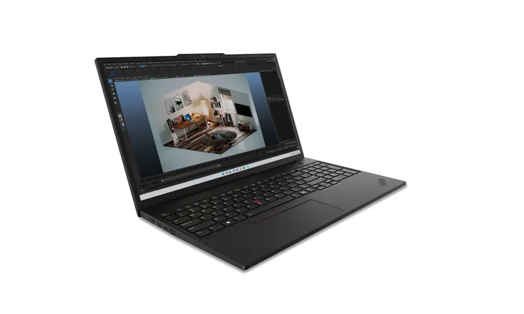 ThinkPad P16s Gen3有16吋輕薄機身、採用Intel Core Ultra處理器。Lenovo提供。