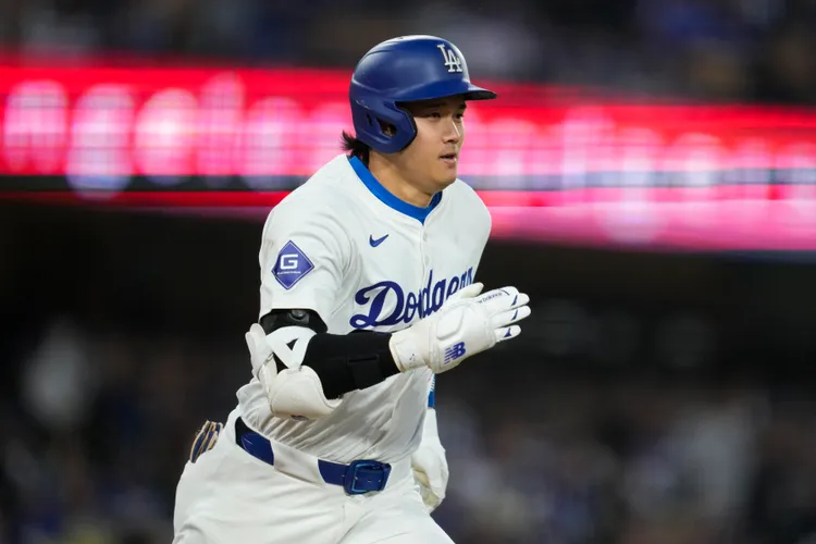 大谷翔平本季第1次打第1棒。美聯社