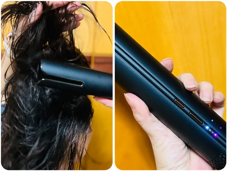 根據實測，使用最大風速情況，一般髮量、中長髮大約3分鐘內可以完成吹乾動作。記者趙筱文／攝影。