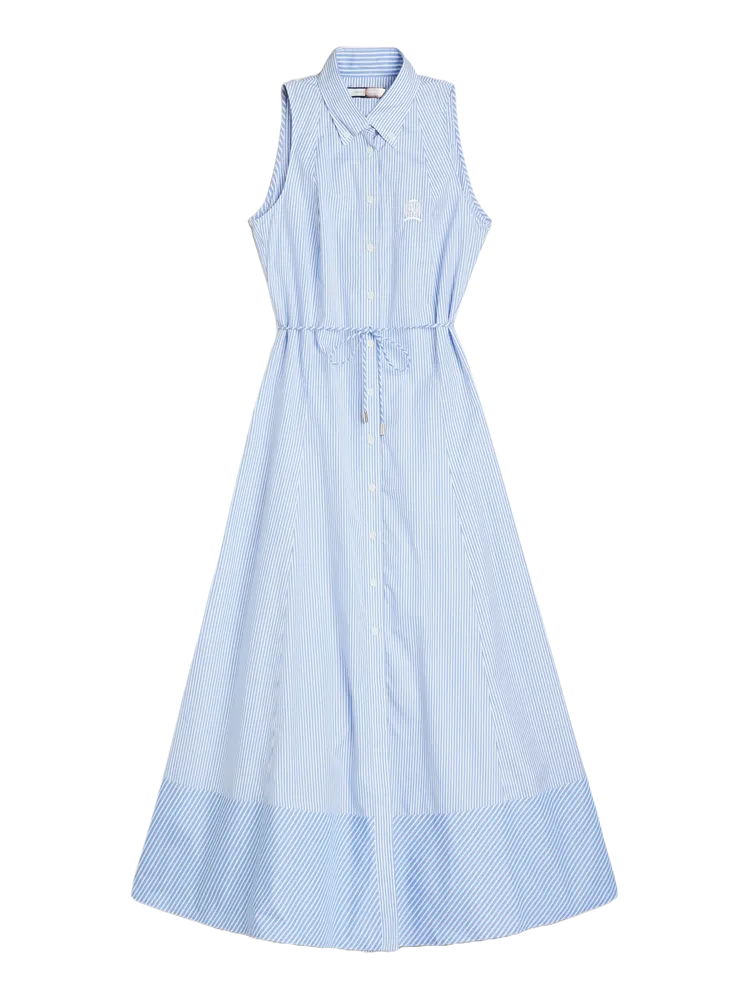 TH LAB 直條紋無袖襯衫洋裝，1萬3800元。品牌提供