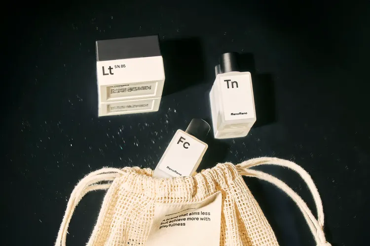 m̄enom̄eno 2024主題概念店保養入門旅行組，當中包含Fc溫和潔面露、#Tn效能前導化妝水、Lt平衡舒敏卿乳液，1250元。品牌提供