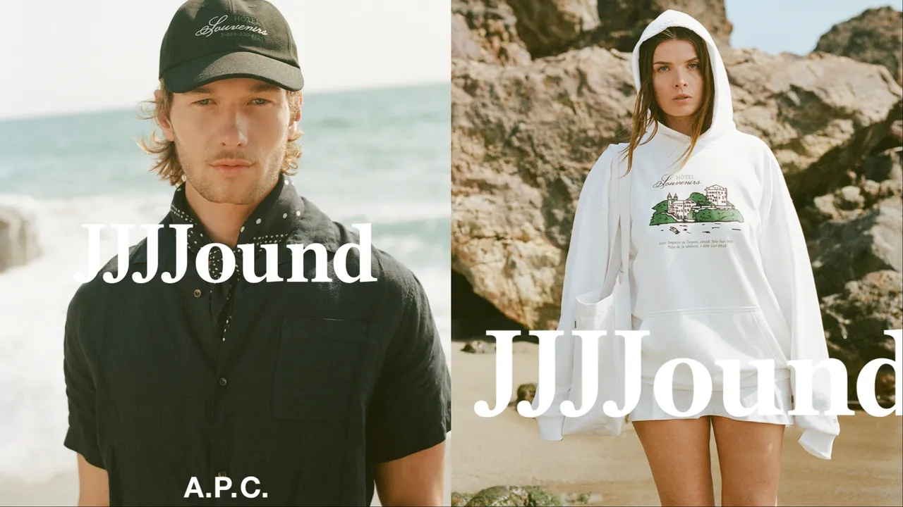 A.P.C.與JJJJound推出合作系列。品牌提供：Photographer：Justin Chung、Styling：Landon Ebeling, Basia Wyszynski、Talent：Basia Wyszynski, Simon Saupe