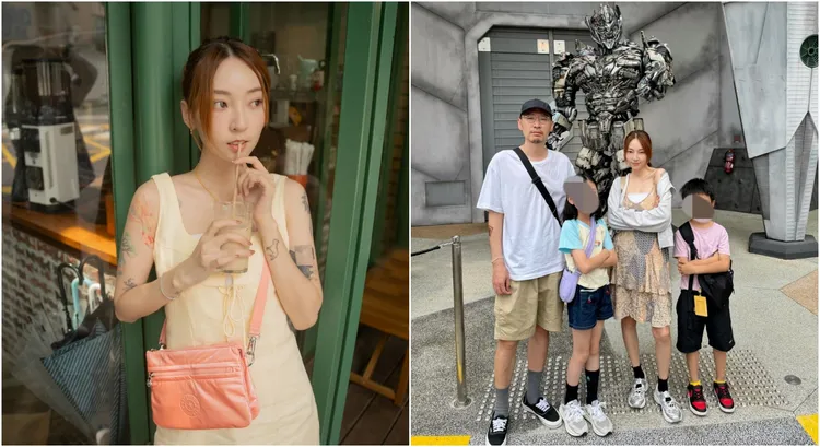 翁馨儀和張少懷婚後育有一對子女。翻攝翁馨儀臉書