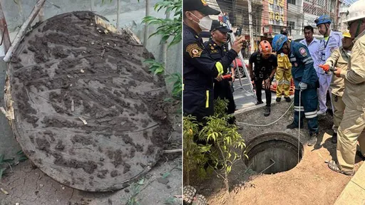 人孔蓋崩了!撐不住路人體重 他墜入20公尺深坑當場死亡