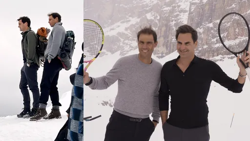 費德勒、納達爾離開球場成為「登山友」 LV促成史詩級夢幻連動