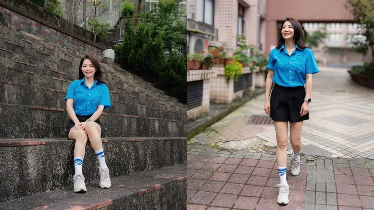 謝忻將近25年的時光再次穿上高中制服覺得好青春。翻攝謝忻 FB