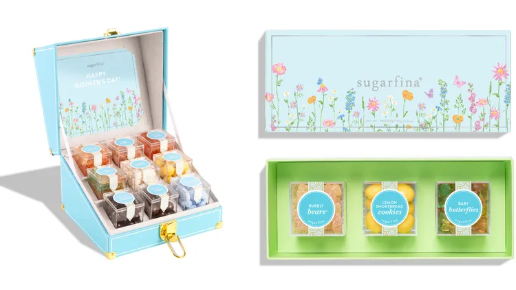 花園派對迷你糖果禮箱9入組（左）6990元、花園派對禮盒3入組（右）1790元。品牌提供  