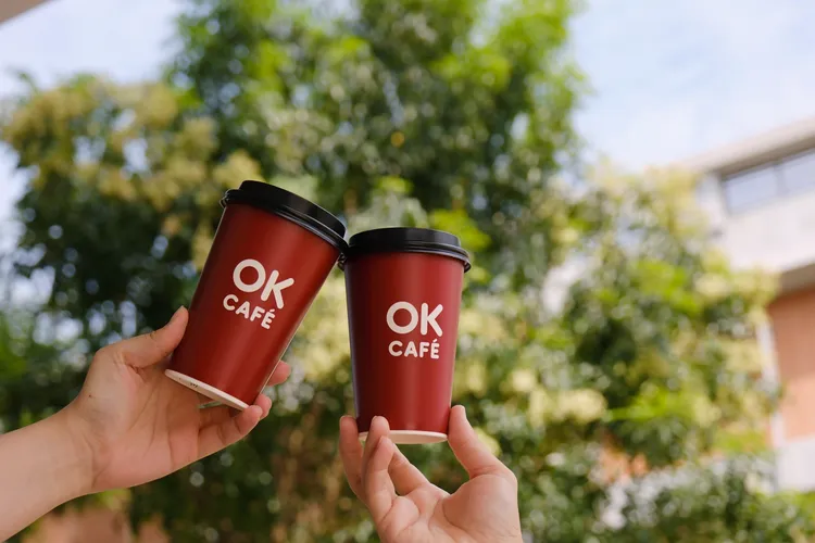 OK mark推出咖啡買2送2優惠，後天則是買2送1。OK mark提供