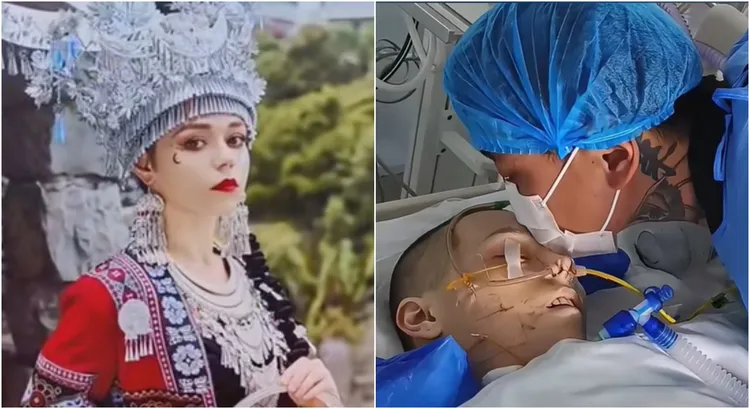 王濤病房告別愛妻娜娜。翻攝王濤和娜娜抖音