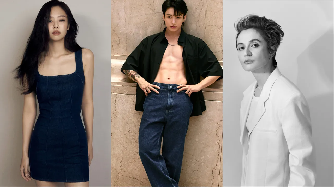 Calvin Klein近年透過Jennie（左起）、柾國吸引年輕人目光，如今又請來Veronica Leoni擔任設計師系列創意總監。品牌提供