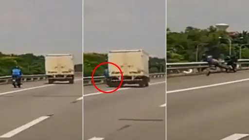 驚悚影片｜貨車突左切擋超車　「護欄削斷左臂」19歲騎士喪命