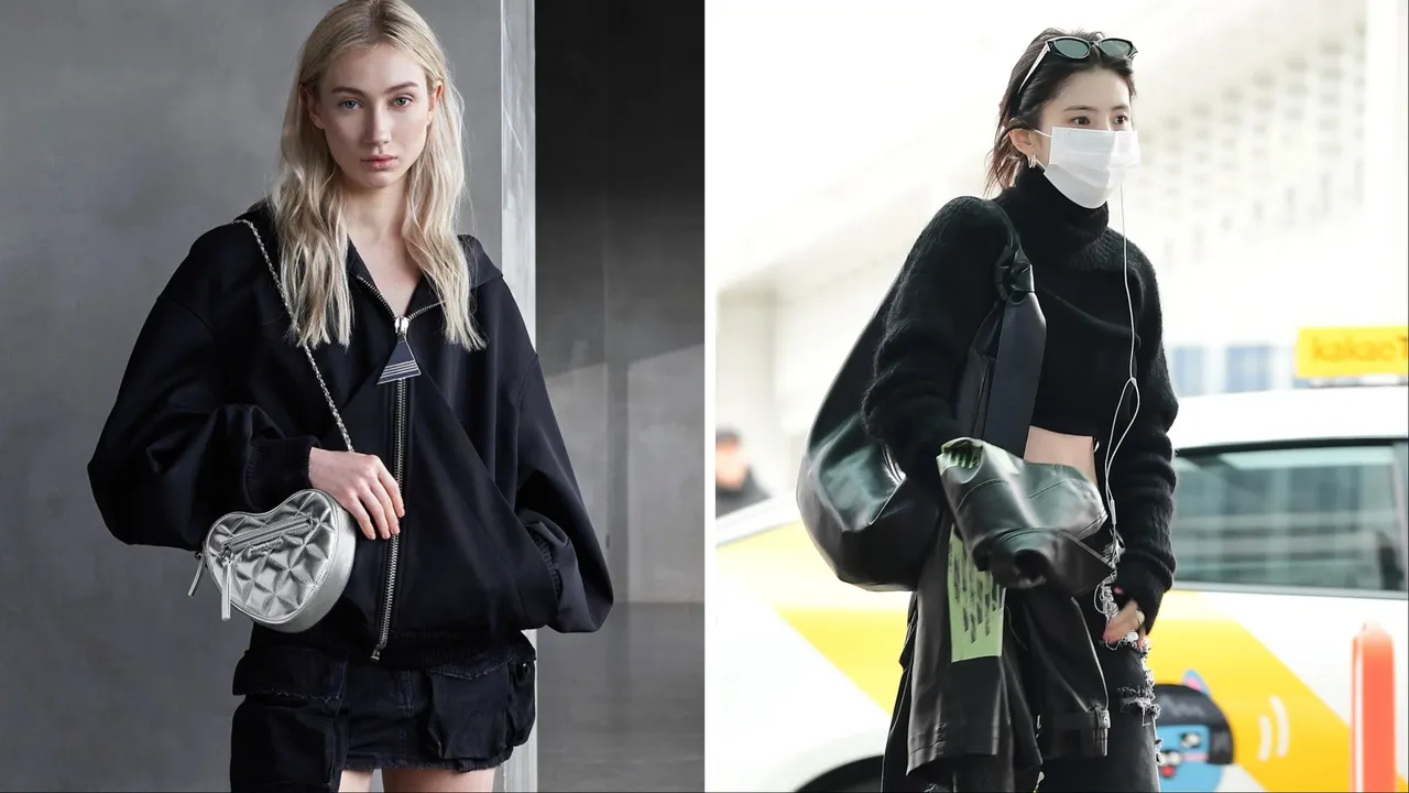 小CK本季推出韓素希（右）同款的紐結系列以及銀色單品。左圖品牌提供、右圖翻攝Tenasia 官網