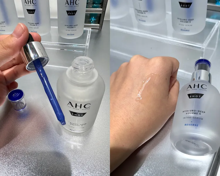 AHC醫美科研超導水光玻尿酸精華。張家玲攝