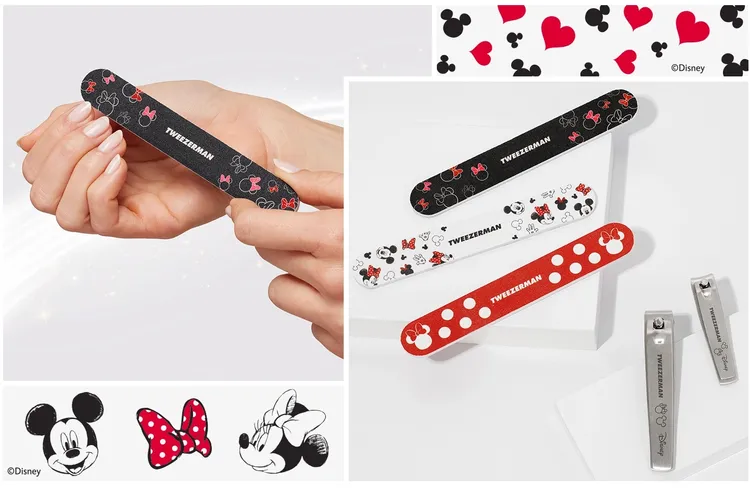 TWEEZERMAN x 限量迪士尼愛不釋手美甲套裝590元、愛不釋手指甲銼套裝390元。品牌提供