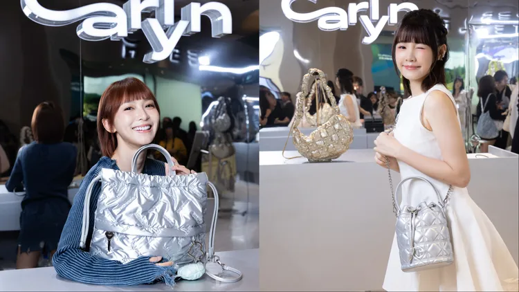 溫妮（左）、吳心緹出席CARLYN快閃店開幕活動。品牌提供