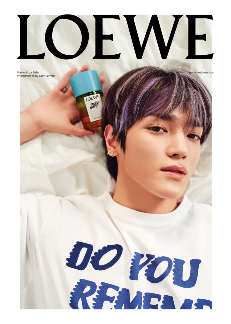 NCT泰容當兵前為LOEWE伊比薩島系列香氛拍攝形象照近日釋出，讓「西珍妮」們能一解相思。品牌提供