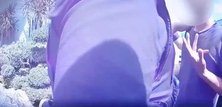 警方擔心陳男有自傷或傷人舉動，多次要他打開車門即可，不得自行碰觸刀械。民眾提供