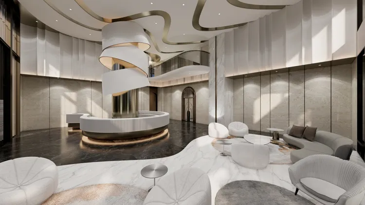 該案休閒設施規劃有交誼廳、宅配室、健身房、瑜珈室等實用公設。興連城提供