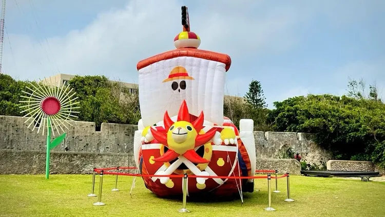 花火節《航海王》5大打卡點中的千陽號。澎湖縣政府提供