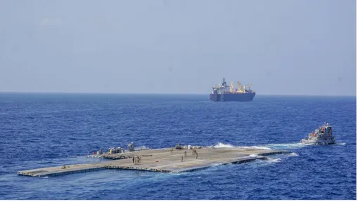 加薩外海建臨時碼頭　美軍強調「送人道物資」不送彈藥