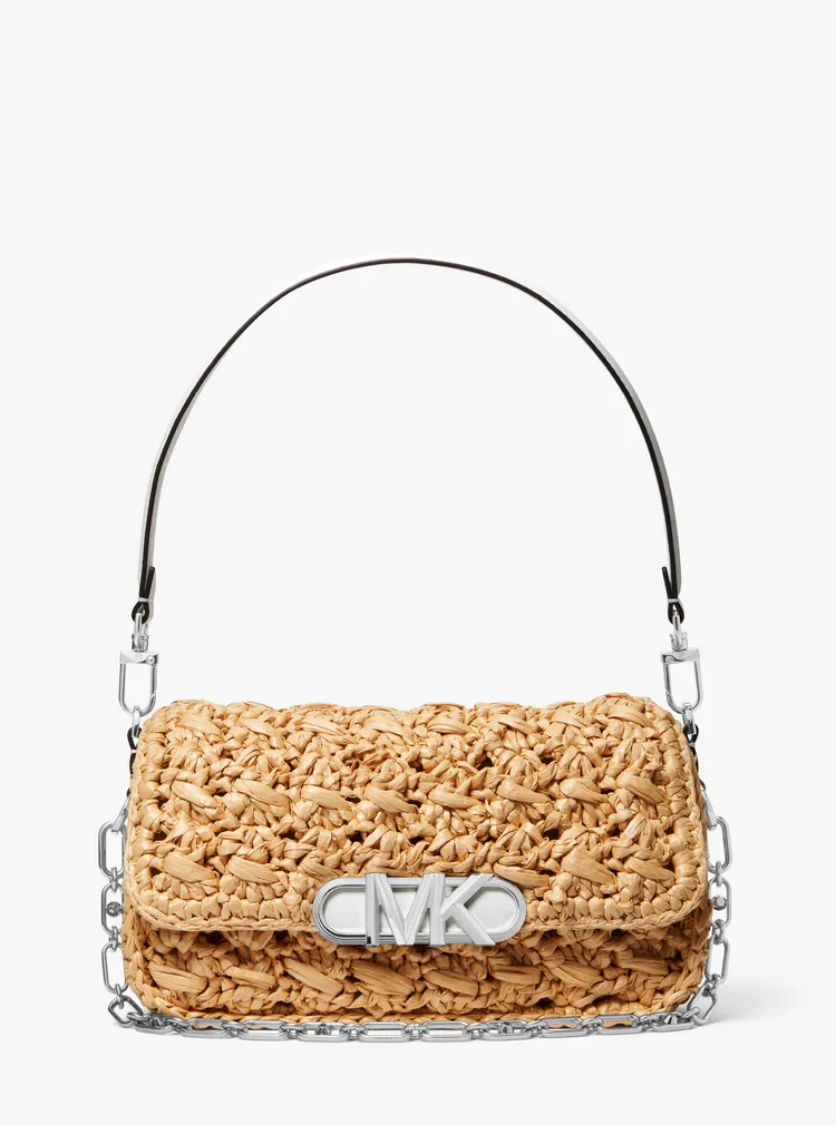 Michael Kors Parker拉菲草鍊帶包，2萬100元。品牌提供