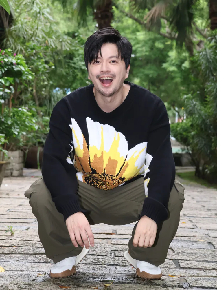 江常輝來個亞洲蹲。陳建岐攝