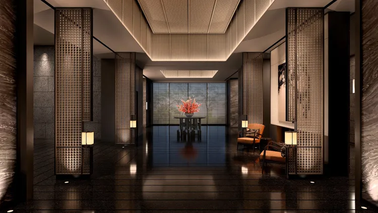 北投晶泉丰旅空間設計融合百年湯泉的人文歷史與大自然景色意象。業者提供