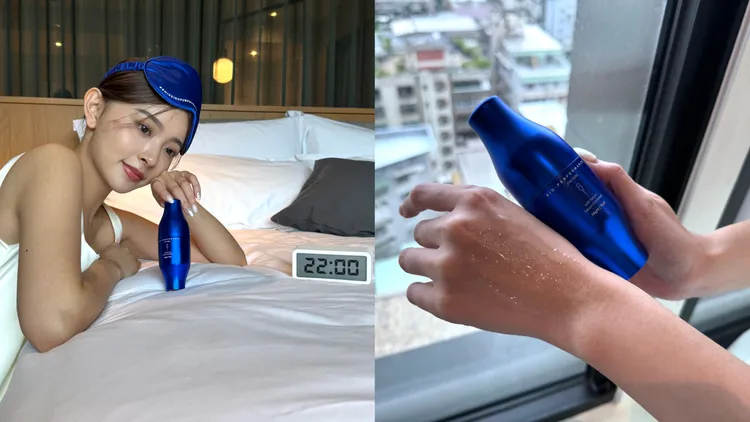 夜間分子玻尿酸精華中，載入了壓縮劑，使玻尿酸分子重塑縮小。張家玲攝